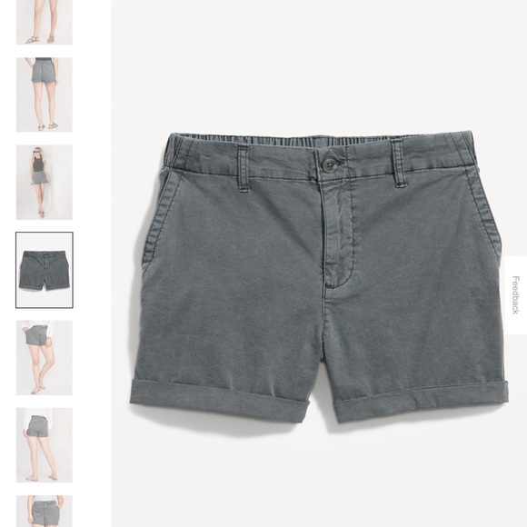 🍉Old Navy Plus Size High Waisted pull on chino shorts, relaxed fit, stretchy, 3X - Picture 3 of 6